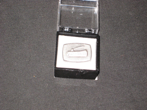 Wood Badge Pewter Axe in Log Tie Tack