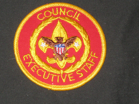 Council Executive Staff Patch, white plastic back