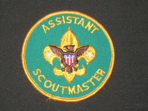 Assistant Scoutmaster Patch,  clear plastic back
