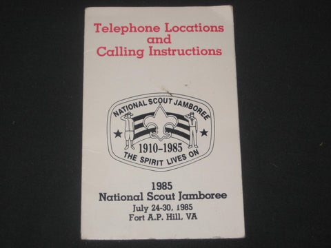 1985 National Jamboree Telephone Locations and Calling Instructions