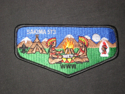 Sakima 573 s Flap silver mylar name & number
