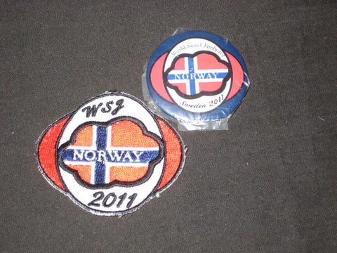 2011 World Jamboree Norway Contingent Patch and Pin