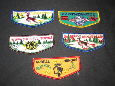 Trader Bill Flaps, Lot of 5, 1960s