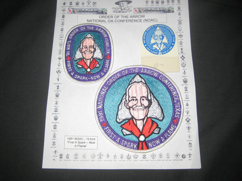 1981 NOAC Pocket & Jacket Patches, & Name Tag