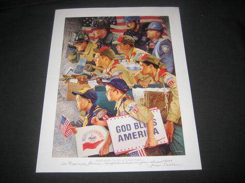 Prepared to Do A Good Turn, Csatari Boy Scout print, signed