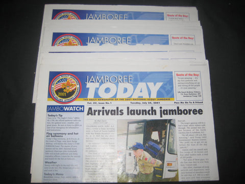 2001 National Jamboree 8 issues of Jamboree Today