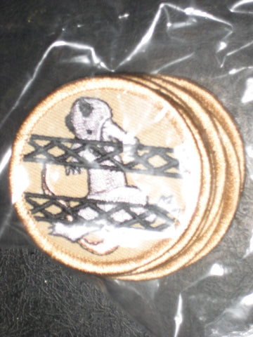 Dinosaur & Steel Work tan Patrol Medallion, lot of 8