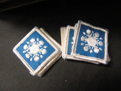 Scouts Canada Snow Flake Design Patch, Lot of 7