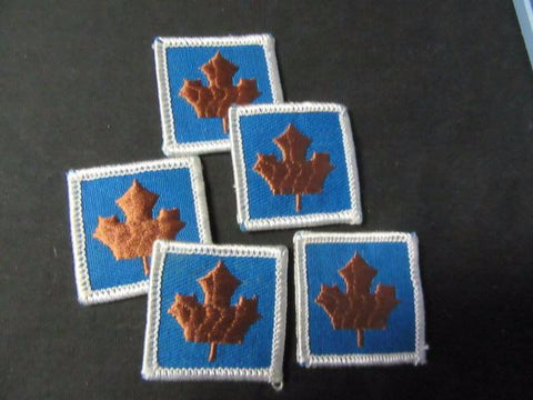 Scouts Canada Maple Leaf Badge  Lot of 5