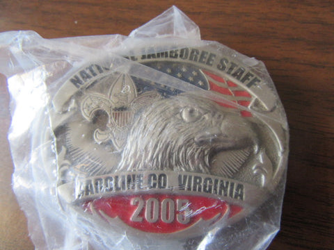 2005 National Jamboree Colored Pewter Staff Belt Buckle