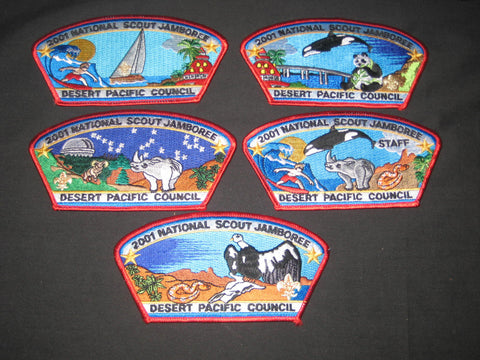 Desert Pacific Council 2001 National Jamboree lot of 5 JSPS