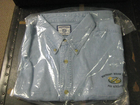 Northeast Region FOS Achiever Denim Long Sleeve Shirt, size 2xl