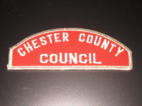 Chester County Council Red & White with Rolled Edge