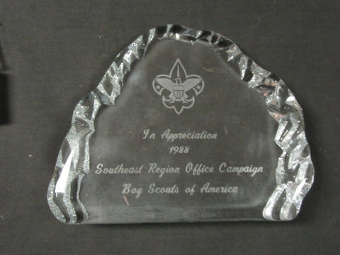 Southeast Region 1988 Office Campaign Appreciation Crystal Statute