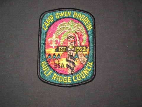 Camp Owen Brorein Gulf Ridge Council Patch