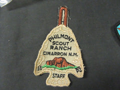 Philmont Staff Arrowhead 1960's Gauze Back