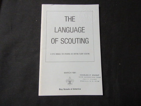 Language of Scouting, 1981