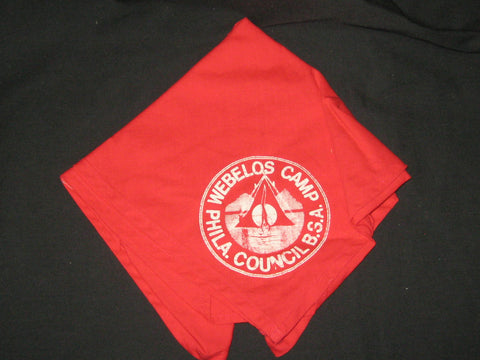 Webelos Camp Philadelphia Council Red Neckerchief
