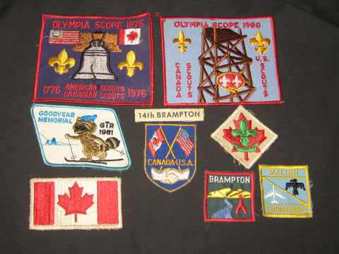 Canada Boy Scout Patch Lot and Flag