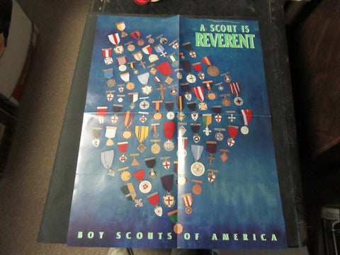Boy Scout Religious Award, A Scout is Reverent Poster,