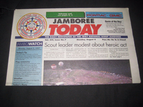 1997 National Jamboree Mon. Aug . 4 Issue #7 of Jamboree Today