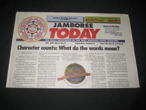 1997 National Jamboree Sat. Aug . 2 Issue #5 of Jamboree Today