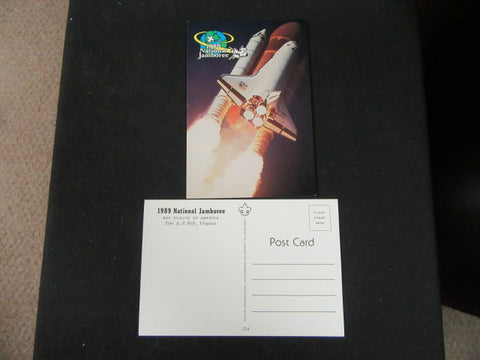 1989 National Jamboree Postcard, Shuttle Flying