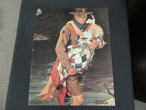 A Scout is Helpful, Norman Rockwell Boy Scout Over-sized Post Card
