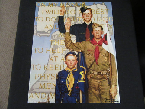 I Will Do My Best, Norman Rockwell Boy Scout Over-sized Post Card