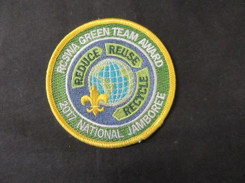 2017 National Jamboree RCSWA Green Team Award Gold Border Patch