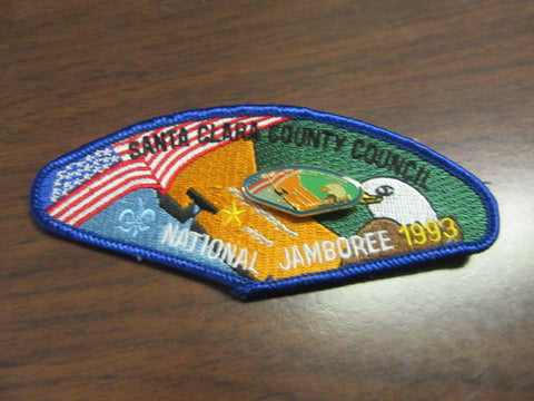 Santa Clara Area Council 1993 Blue Border JSP & Hat Pin