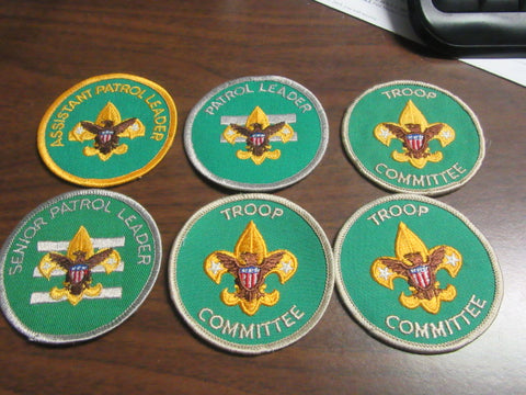 Troop Level Position Patches, Lot of 6 1970-80's
