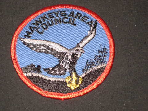 Hawkeye Area Council 3 inch round council Patch