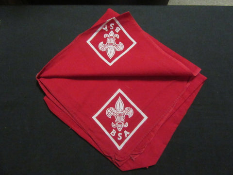 Full Square Neckerchief -- Red Cloth with White Logo