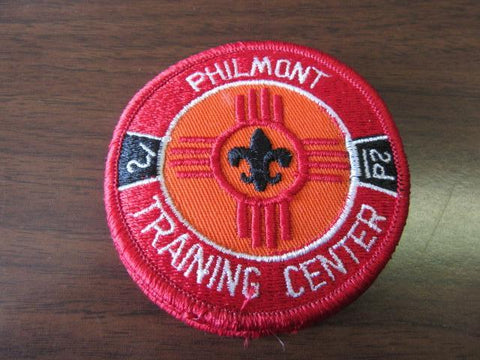 Philmont  Training Center 77 mm orange center Pocket Patch