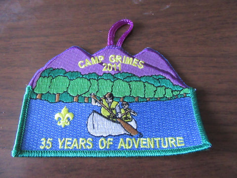 Camp Grimes 2011 Green Border Pocket Patch