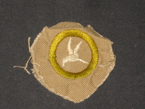 Bird Study Crimped Edge Tan Merit Badge