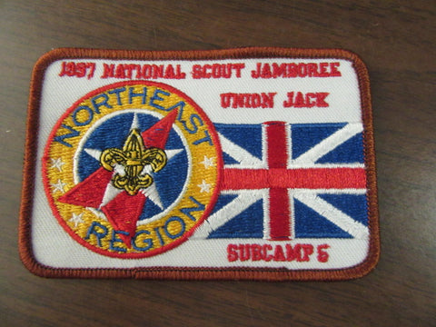 1997 National Jamboree Northeast Region Subcamp 5 Union Jack Patch