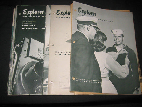 21 1960s Explorer Program Quarteries, & 3 other Explorer Manuals