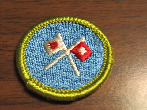 Signaling Solid Cloth Back Merit Badge
