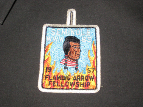 Seminole 85 1967 Fellowship patch ex1967-2