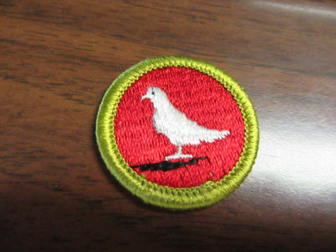 Pigeon Raising Blue Waffle Back Merit Badge