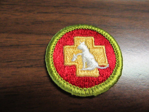 First Aid to Animals Blue Waffle Back Merit Badge