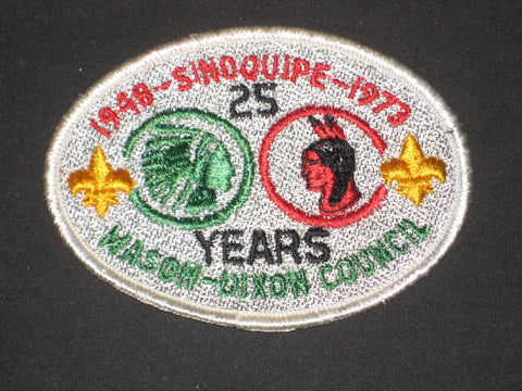 Camp Sinoquipe 25th Anniversary 1973 Pocket Patch