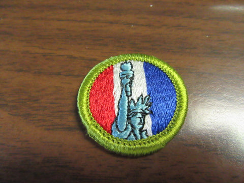 American Heritage Clear Waffle Back Merit Badge