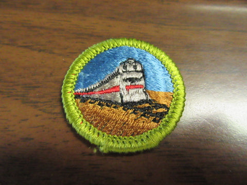 Railroading Blue Waffle Back Merit Badge