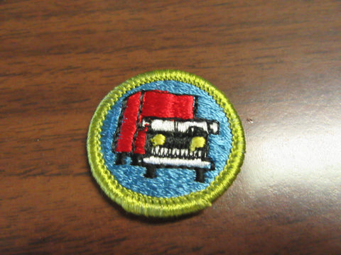 Truck Transportation Blue Waffle Back Merit Badge