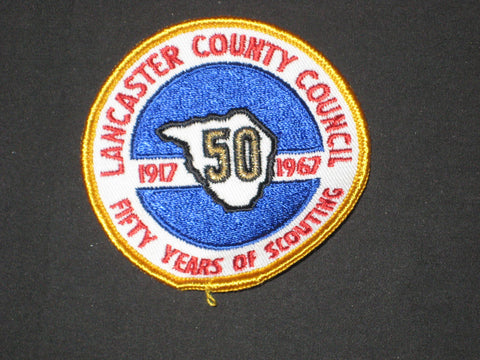 Lancaster County Council 1967 50th Anniversary Council Patch