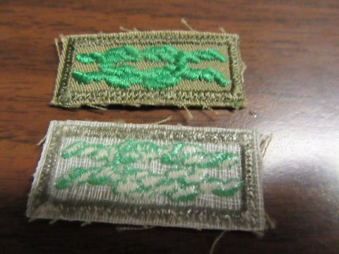 Scouters Training Award Knot, Khaki Plastic Gauze Back