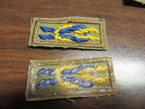 Medal of Merit Knot, Khaki, Plastic Back,